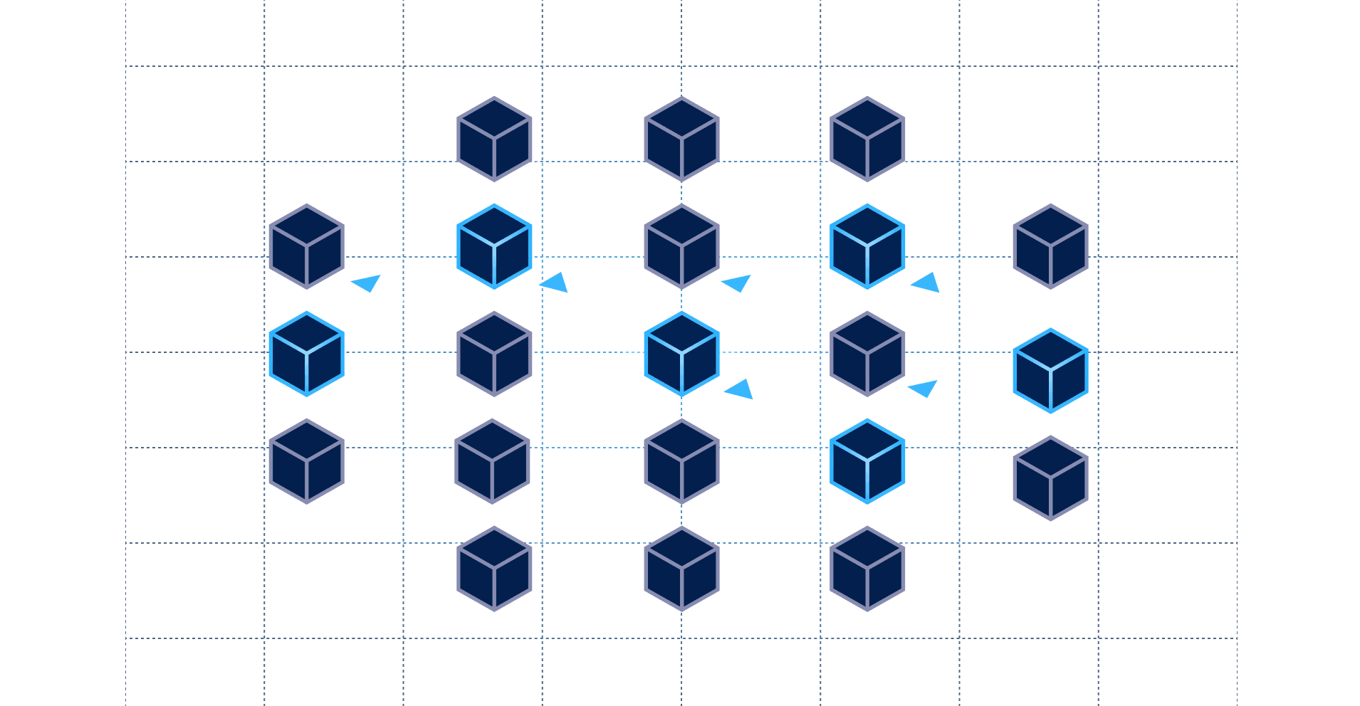 AI Solutions Isometric Cube Grid